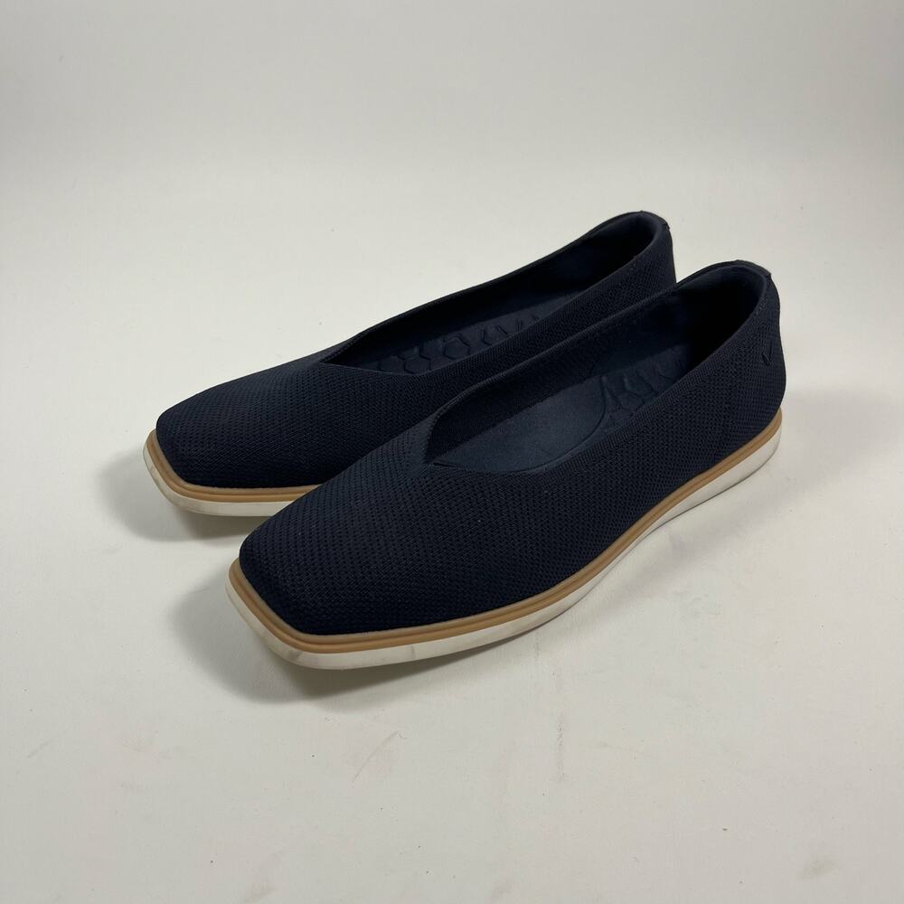 Vivaia Mabel All Day Standing Flats EU 38.5 US 7.5 Navy Square Toe Comfort